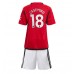 Manchester United Casemiro #18 Hjemmedraktsett Barn 2023-24 Korte ermer (+ Korte bukser)